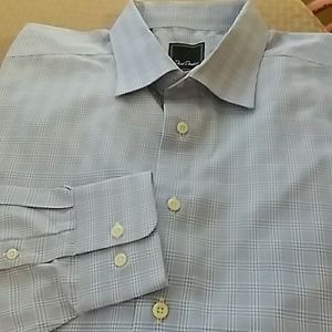 DAVID DUNAHUE BLUE  & WHITE CHECH SHIRT SZ 18